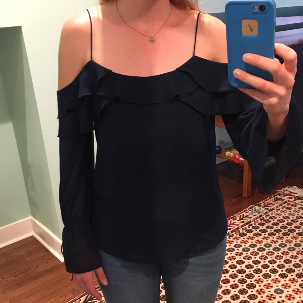 Naked Zebra Cold Shoulder Long Sleeve
